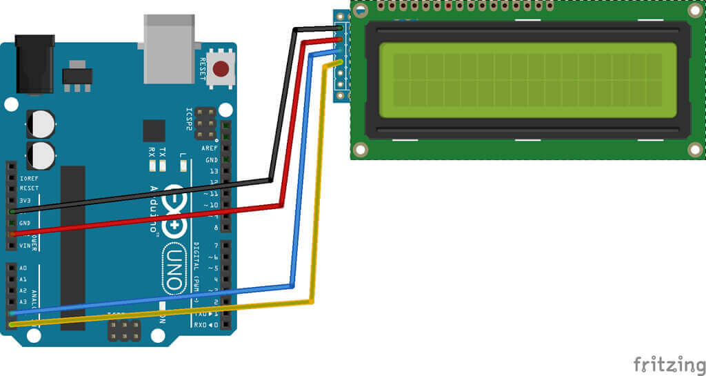 Arduino lcd i2c bağlantı şeması