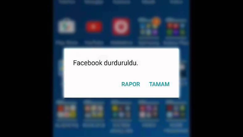 Facebook durduruldu hatası ve çözümü